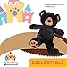 Benjamin The Black Bear 16 Inch Plush Stuffed Animal – Soft Cuddly Teddy Bear Toy, Huggable Plushie Companion and Gift for Kids, Toddlers, and Adults