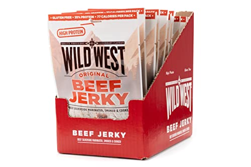 Wild West Beef Original Jerky Protein Trockenfleisch Beef Pack 12x70 g
