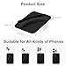 Lip Gloss Holder Phone Case, Protective Lip Gloss Case with Adhesive Holder for Most Phone Models, Stylish and Convenient Grip-On Silicone Lip Balm Case (Black)