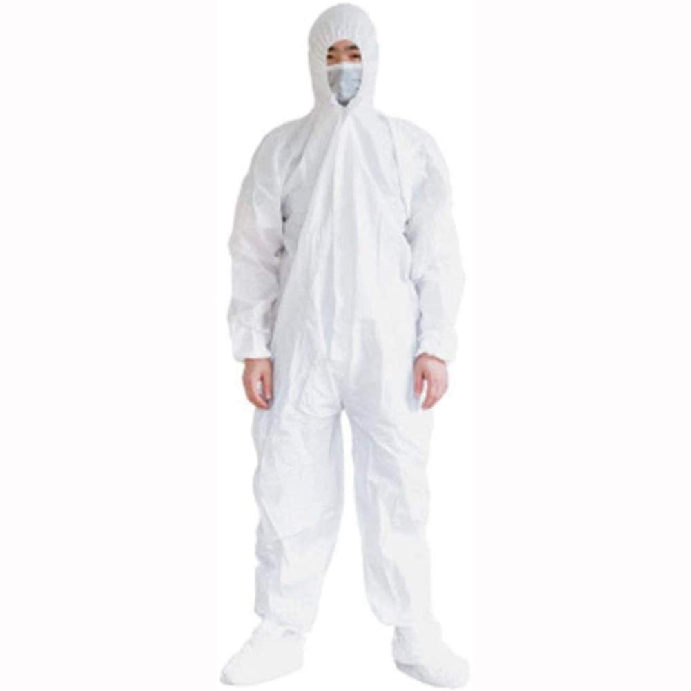 Disposable Protective Coverall Suit,Elastic Wrist And Hood Coverall Suit,Anti-Fog Protection Gownm,Outdoor Coverall Cycling for Men Women,Suit for 160Cm-180C
