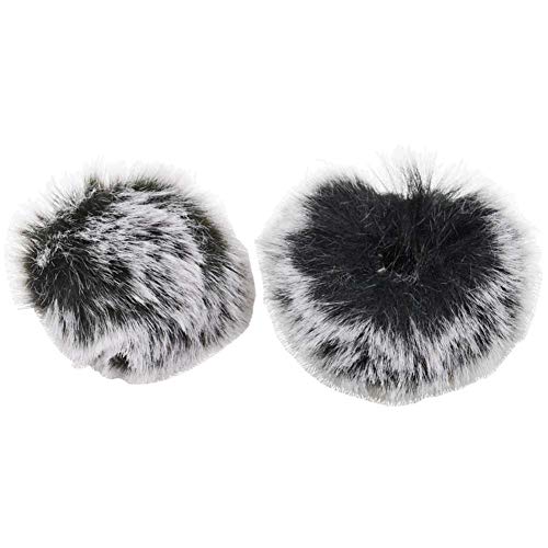 BNKENX 2Pack Professional Outdoor Furry Windscreen Muff Wind Lavalier Microphone Wind Screen Furry Muffs Windscreen Muff Windproof Lavalier Microphone Sponge Set Diameter0.5cm Fits Most Lapel Clip Lav