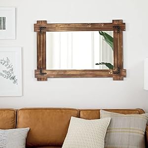 MeMoreCool Rustic Wood Mirror for Bathroom, Decorative Framed Farmhouse Vanity Mirror, Wall Mounted Rectangular Mirror for Bedroom or Living Room, Small 20x30 Inch MeMoreCool Rustic Wood Mirror for Bathroom Decorative Framed Farmhouse Vanity Mirror Wall Mounted Rectangular Mirror for Bedroom or Living Room Small 20×30 Inch