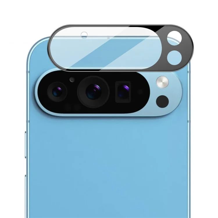 Image of Xmon Camera Lens Protector for Google Pixel 9 Pro (1 Pack) - 3D Premium Tempered Glass, Ultra-Clear, Anti-Scratch, Easy Installation - Black Pixel 9 Pro