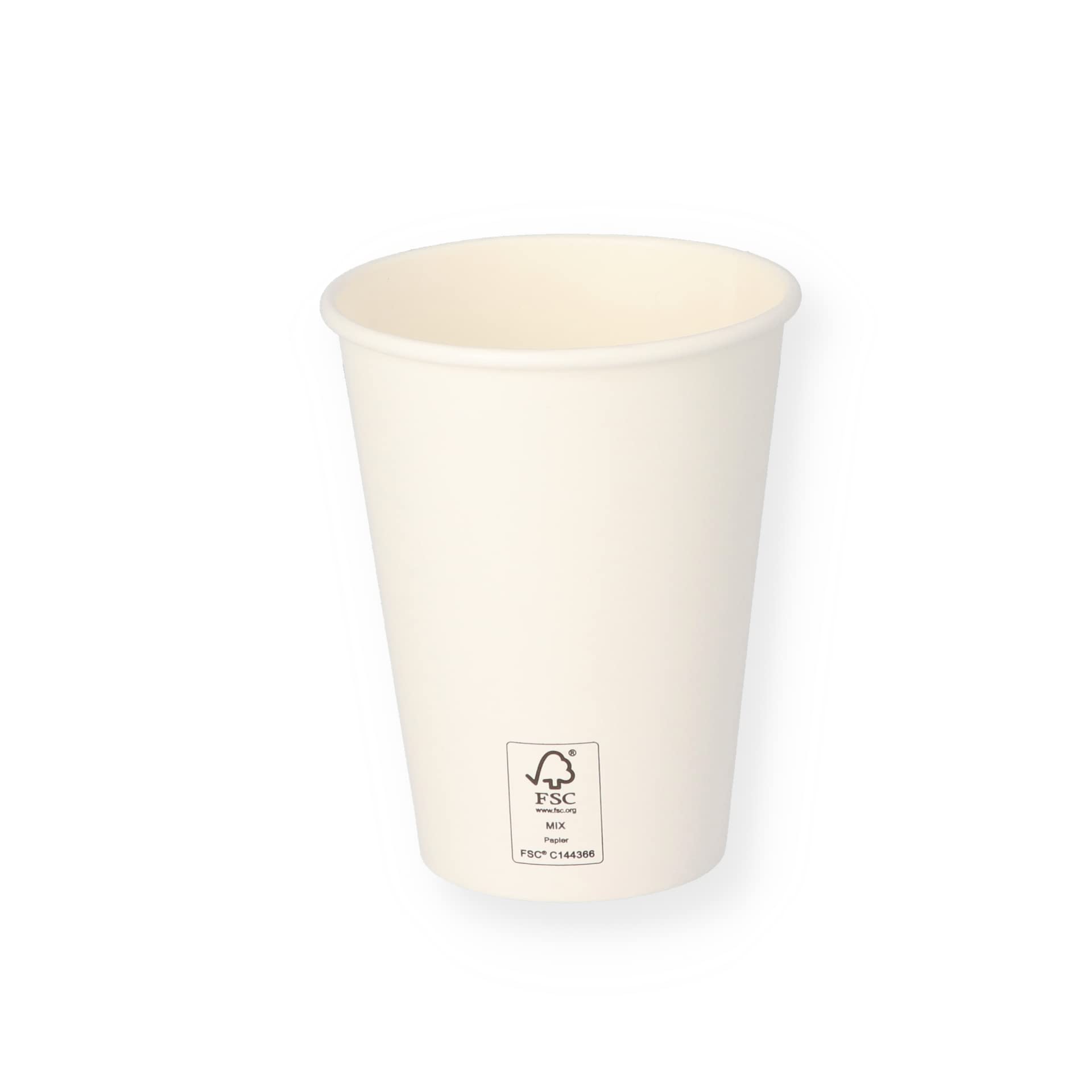 Nette 1000 Stück Pappbecher weiß, Einweg Coffee to Go Becher - 300ml, Kaffee to go Becher Pappe, 12oz Trinkbecher für Tee, Einwegbecher, Papierbecher, Kaffeebecher to go, Kaffeetassen, Ø 90 mm