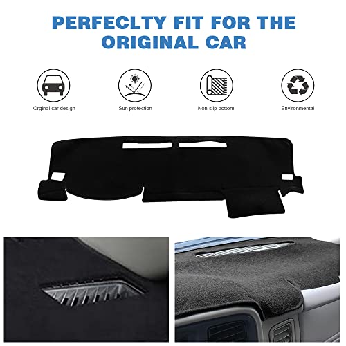 Apeixoto Dash Cover, Dashboard Cover Compatible With 2016 2017 2018 2019 2020 2021 Toyota Tacoma Center Console Conver Dash Mat Protector Sunshielf Cover Custom Fit Black #TOP1