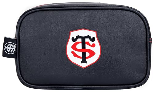 Tolosa - Astuccio da toilette con collezione ufficiale Rugby Nero 24 x 14 x 10 cm Sport