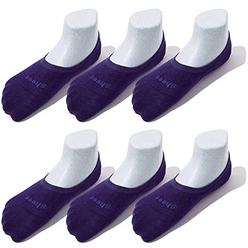 Image of SHEEC No Show Active Socks for Women - Mid Cut Liner for Sneakers and Boat Shoes - Non-Slip Invisible with Snug Fit - Thin, Breathable, Durable Design Navy - Small 6 Pairs O.V