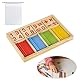 Mathematisches Spielzeug Holz, Montessori Mathe Spielzeug, Buntes Rechenstäbchen Holz Zahlen, Zahlen Lernen Rechenstäbchen, 1 Klasse Pädagogisches Mathe-Spielzeug für Mengenverständnis Fördern