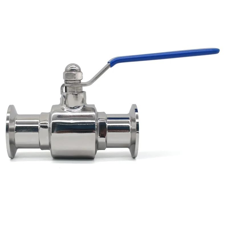 Robinet à bille rapide sanitaire inox 304 collier à trois clips ferrule 25.4