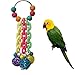 Benrise, Giocattolo colorato per Uccelli, pappagalli, pappagalli, Catena in plastica, Palla in Rattan, Giocattolo da Masticare