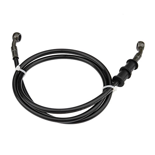 Mtsooning Motorcycle Hydraulic Line, 120Cm Universal Braided Steel Clutch Oil Pipe, Black Gas Fuel Hose Pvc Tube Replacement For Pit Dirt Atv Motocross #TOP6