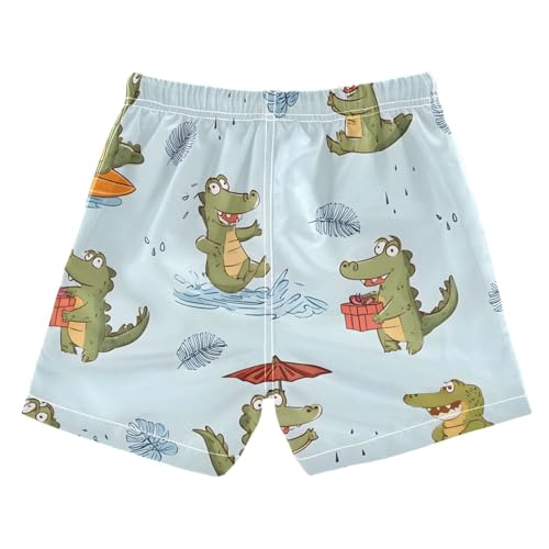 Boys Swim Trunks Green Crocodile Blue Toddler Swim Shorts Beach Board Shorts Swimsuit2