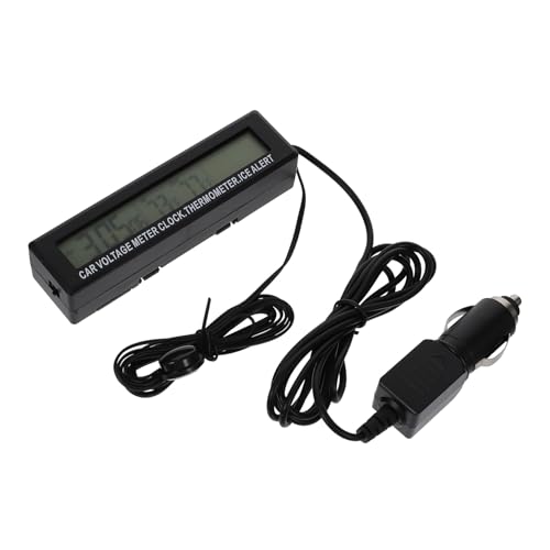 OHPHCALL 車載電子時計 温計 電圧計 デジタルダッシュクロック 高精 多機能表示 耐久性プラスチック製 ユニバーサル車内用