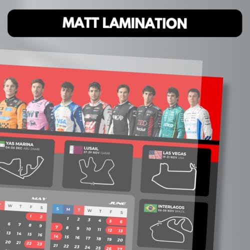Image of Funk You Store Split Design Formula 1 Posters | Poster 3 A3 Sized Car Posters for Wall | Large Size (89 x 42 cm) F1 Poster for Wall | F1 (F1 Calender 2026) (B 040)