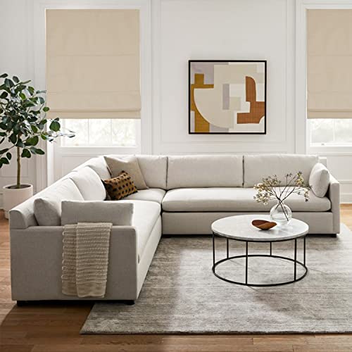 Homeydecor Blackout Fabric Roman Shades Window Blinds And Room Darkening Shades,Uv Blocking, Thermal Insulated, Cordless And Easy To Pull Down (Energy Efficient& Privacy Protection) Beige 23W X64H #TOP5