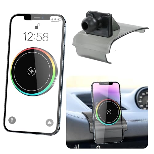 LUNQIN Car Magnetic Phone Mount for Porsche Macan 2015-2026 and Porsche Cayenne 2019-2023 Auto Interior Accessories Best Cellphone Holder Fast 15W Wireless Charger Cell Phones Charging Screen Stand