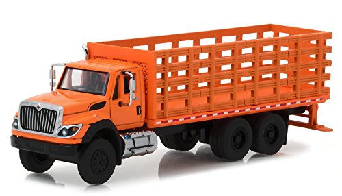 2017 International Workstar Platform Stake Truck Orange SD Trucks Series 2 1/64 Diecast Model by Greenlight 45020 B