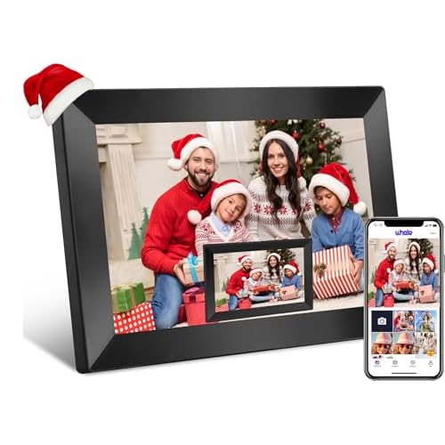 Uhale Digital Picture Frame WiFi Smart Slideshow Picture Frames 10.1Inch HD Digital Photo Frame, 16GB Storage, Electronic Picture Frame Easy to Share Photos and Video via Uhale APP-Gifts for Family