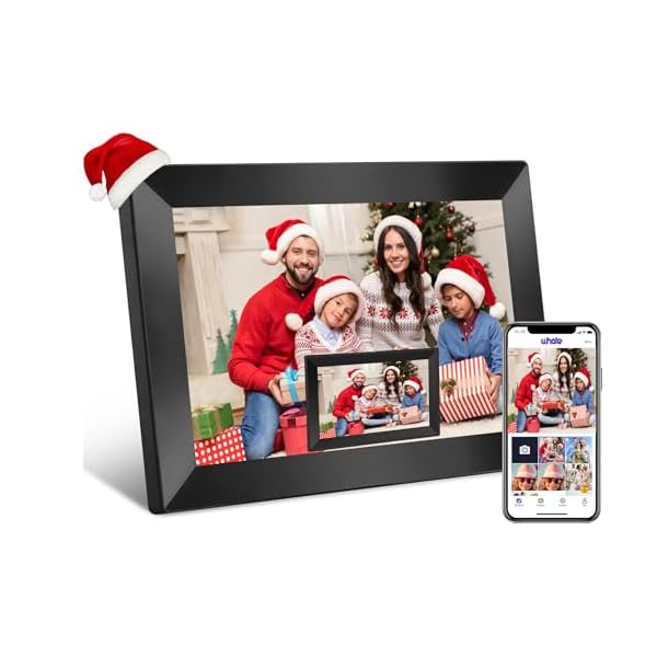 Uhale Digital Picture Frame WiFi Smart Slideshow Picture Frames 10.1Inch HD Digital Photo Frame, 16GB Storage, Electronic Picture Frame Easy to Share Photos and Video via Uhale APP-Gifts for Family
