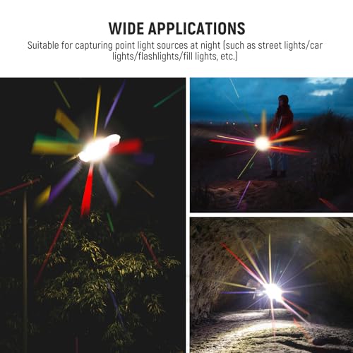 NEEWER Rainbow Star Lens Filter Compatible with DJI Osmo Pocket 3 / Pocket 4 / Xtra Muse, Magnetic HD Starlight Gimbal Camera Effect Filter + Screen Protector Accessories, FL-C36 - image 4