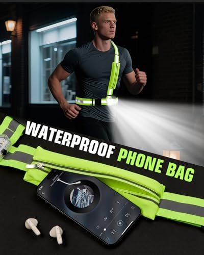 Zacro Correr Chaleco Reflectante con Bolsillo para Teléfono, 9Modos Alta Visibilidad Reflector Chaleco, Equipo USB Recargable para Correr/Ciclismo/Senderismo/Perros, Ajustable para Hombres y Mujeres - imagen 8
