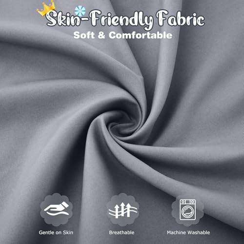 Image of Horbaunal 2 Pack Grey Cot Sheets for Daycare, 23 inch x 51 inch | Daycare Cot Sheets, Microfiber Fitted Cot Cover, for Preschool Kids Nap Time, Daycare Essentials