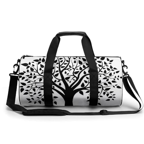 Sac week-end duffel bag Arbre Noir noir pour gym sport et randonnée