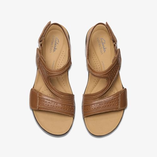 Clarks Clarks Collection Women's Laurieann Faye Sandal, Tan Leather, 9 M US