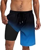XiaoMoSha Mens Swim Trunks 9 Inch Board Shorts with Compression Liner Swimsuit Quick Dry Bathing Suit with...