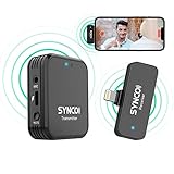 Micrófono Inalámbrico para iPhone, SYNCO G1L Lightning [Apple MFi Certificado] 2,4 GHz Wireless Micro Solapa con 9 Efectos Vocales Creativos, Micrófono-Inalámbrico-Wireless-iPad-iPhone 13/12/11 etc