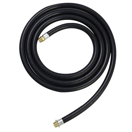 Image of 3 /4 Inch x 14 FT Fuel Transfer Hose W /360 Fuel Swivel Connector NPT Copper Fittings High Pressure (300 PSI) Compatible Fuel Nozzle Fuel Pump for DiDiesel Fuel,Gasoline,Kerosene