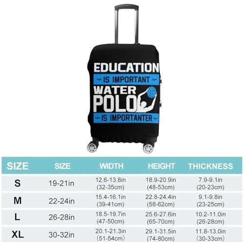 Water Polo Education Is Important Travel Suitcase Protector Luggage Cover Protective Washable Anti-scratch Baggage Cover2
