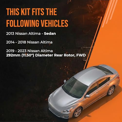 Image of MAX Advanced Brakes Front and Rear Brake Kit for 2013 to 2023 Nissan Altima (11.50 inch Rear Rotors), Rotors and Pads, Carbon Ceramic Pads and Rotors, Brake and Rotor Kit Front and Rear