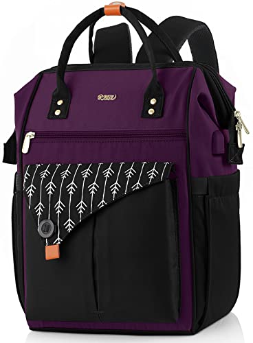 Rjeu Mochila De Mujer Para Ordenador Portátil, Mochila Escolar Con Puerto De Carga Usb Para El Trabajo, Senderismo, Viajes Y Camping, Personalizable, 15,6 Zoll, Rucksack Rjeu Mochila De Mujer Para Ordenador Portátil, Mochila Escolar Con Puerto De Carga Usb Para El Trabajo, Senderismo, Viajes Y Camping, Personalizable, 15,6 Zoll, Rucksack