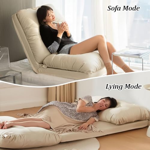 Sillón plegable con cojín blanco miniatura 7