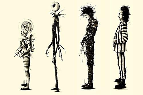 Tomorrow sunny Tim Burton Movie Beetlejuice Edward Scissorhands Movie Poster Fabric Silk Poster Print Great Pictures Art Silk Poster 20x13inch