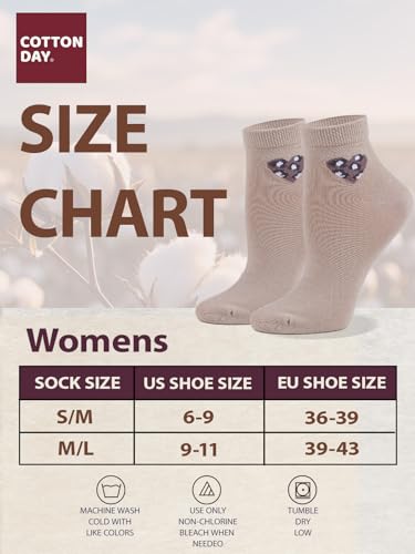 Image of COTTON DAY Women's Soft Combed Cotton Dress Socks Seamless Toe Black White Gray Navy Blue Brown Beige