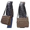 Ruschen Umhängetasche Herren aus Canvas, Herrentasche, Laptoptasche für 15,6 Zoll Laptop, Schultertasche/Kuriertasche/Messenger Bag, Braun #5