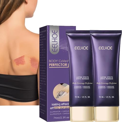 Crema di copertura per vene varicose, trucco mimetico, vene varicose, correttore, copertura per tatuaggi, trucco per corpo, fondotinta, impermeabile, per cicatrici da braccio, gambe (2 pezzi)