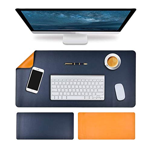 Tapis de bureau écriture Ruby Lil bleu 35x18 grand buvard cuir