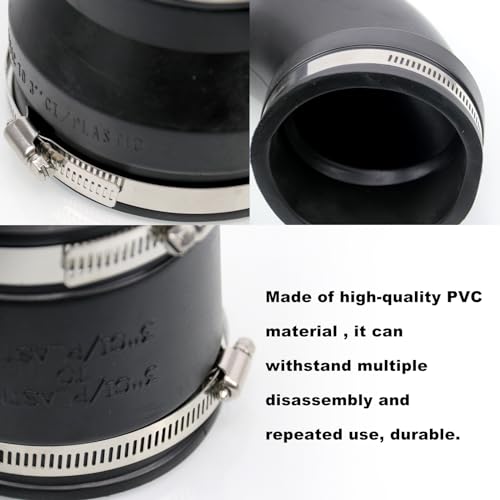 Sporacingrts RV and Camper Sewer Waste Plumbing Connection System Kit Compatible with 3\" PVC Pipe RV Sewer Adapter RV Sewer Hose Fittings - Thumbnail 4
