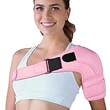 Diseño ergonómico: la correa de apoyo para el hombro tiene un diseño ergonómico, fácil de llevar y cubre perfectamente tu hombro con una compresión suave que ayuda a disminuir el dolor de tirones y tensiones. Simplemente tira de la correa y cambia de tamaño. Una persona puede hacerlo con una mano. Proporciona una mejor estabilidad para las articulaciones de los hombros, evitando volver a lesionarse.