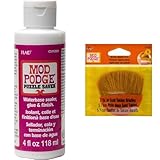 Mod Podge Puzzle Saver (4-Ounce), CS11223, 4 oz, 4 Fl Oz, White & Paint Brush Applicator, 24960 2.25-Inch, Basic