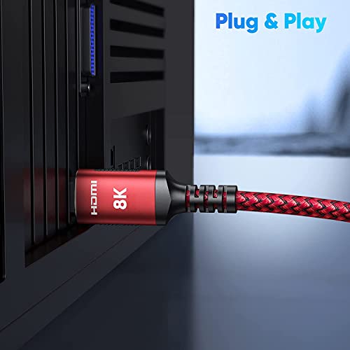 HDMI 2.1 Kabel 8K 2meter, 2.1 Snowkids 48Gbps 8K@60HZ & 4K@ 120HZ/144HZ RTX 3080 DSC For PS5 Konsole DTS: X, HDCP 2.2 & 2.3, eARC, Dynamisches HDR, kompatibler für Xbox Serie X/PS5/4/3 - Image 5