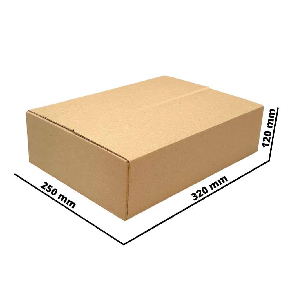 250x Faltkartons Verpackungen Schachtel Kisten 1-wellig 320 x 250 x 120 mm