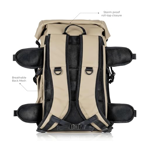 Image of MONKEY TROOPERS Stormy Backpack Bag, 15-Inch Laptop Compartment, Water Resistant, Magnetic Tank Mount, Touch-Sensitive Navigation Pocket, Travel, Biking, Hiking Backpack For Men & Women