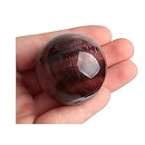 Acxico 1Pcs Red Tiger's Eye Jasper Quartz Sphere Crystal Ball Healing 35-40mm