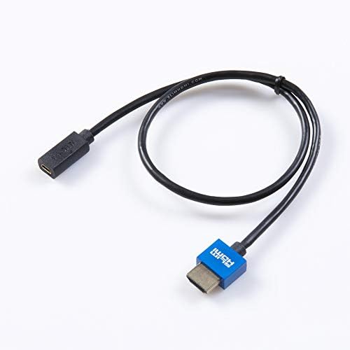 SlimHDMI 0.25m (25cm) Male Micro (Type D) to Male (Type A) Cable, The World's Slimmest HDMI Lead? (Gold Plated, 1080p, 3D, High Speed, ARC)