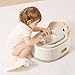 Toddler Potty Toilet for Baby 3-in-1 Training Seat, Potty Chair for kids Portable Removable Seat with Sturdy Step Stool, Splash Guard & Comfortable Backrest, Bowl Easy to Clean