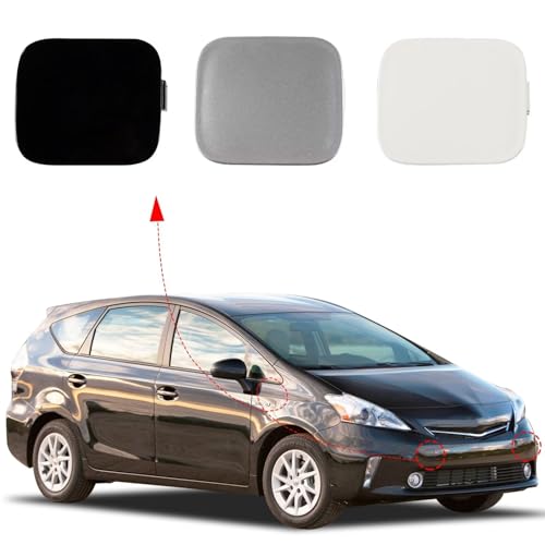 CZShiYue Car Front Bumper Tow Hook Cover Cap Towing Eye Fit for Toyota Prius V 2012 2013 2014 (Silver,Left Driver Side) 52128-47902 52127-47902